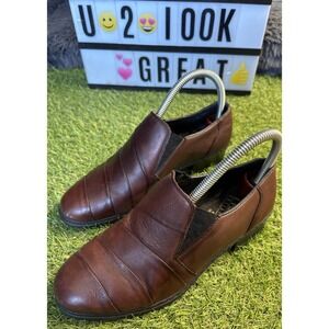Rieker Antistress Women's Sz 7.5 Dark Brown Leather 5.5 UK Comfort Slip On